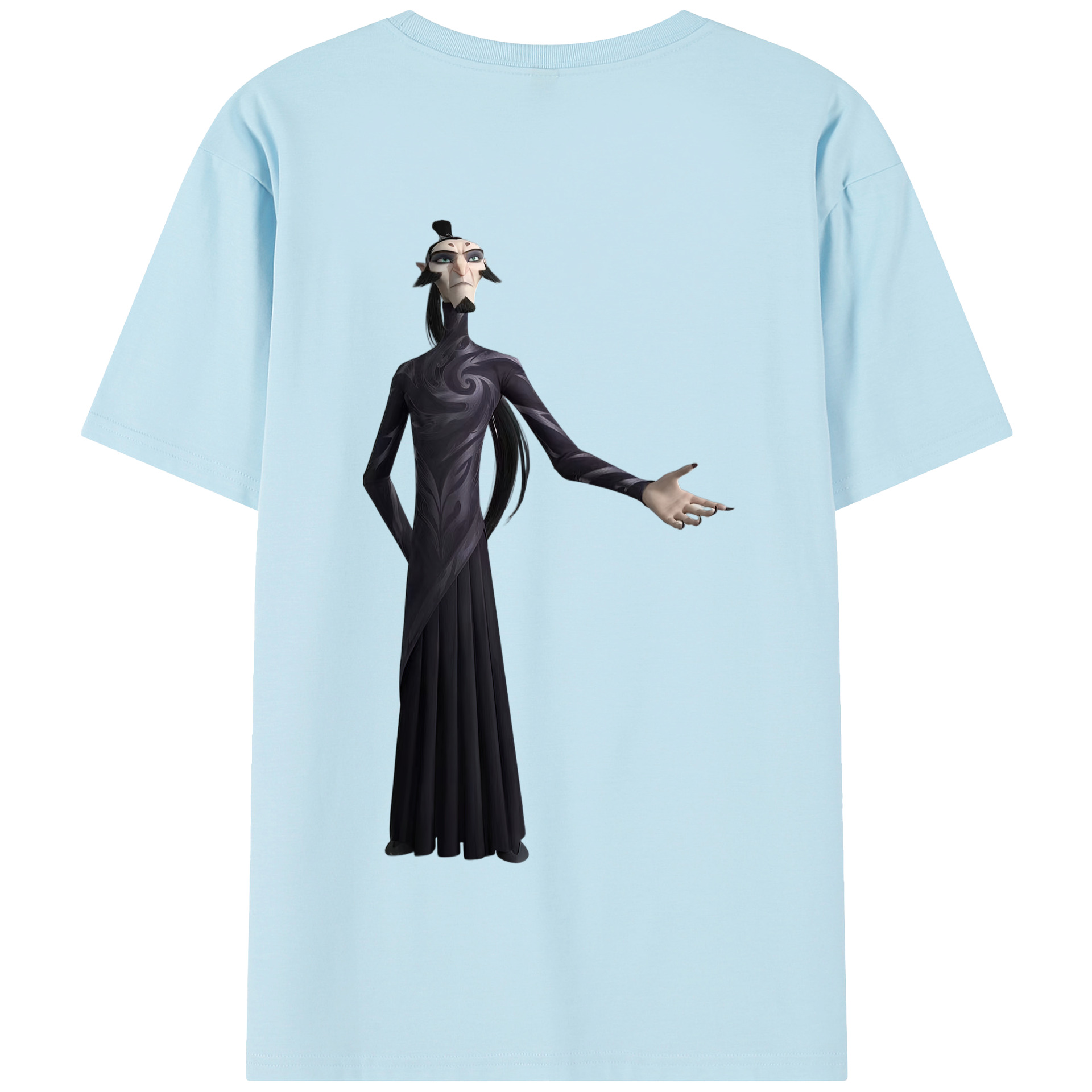 （画像用） Ne Zha 2 ナタ 魔童の大暴れ 綿100％半袖Tシャツ（背面プリント）
